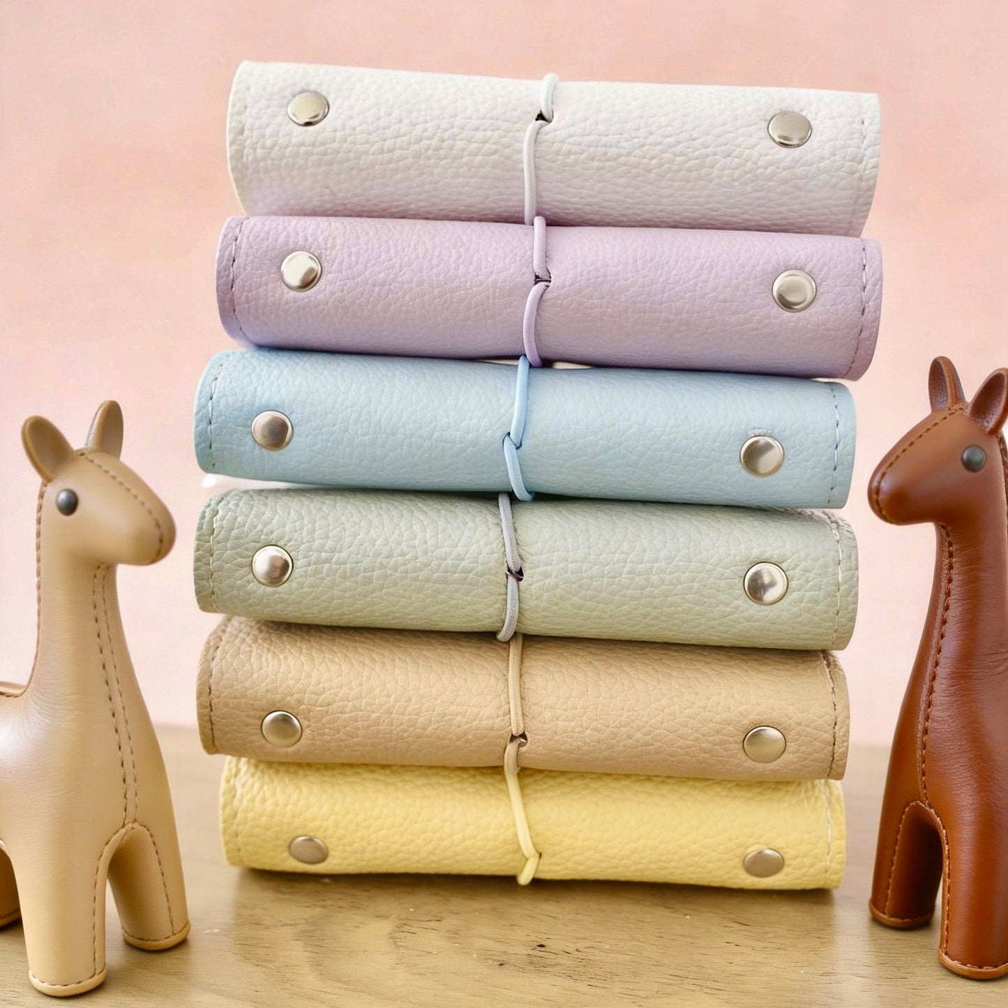 Pocket-Sized Refillable Journal | Litchi-Texture PU Leather | Sweet Daydream Series
