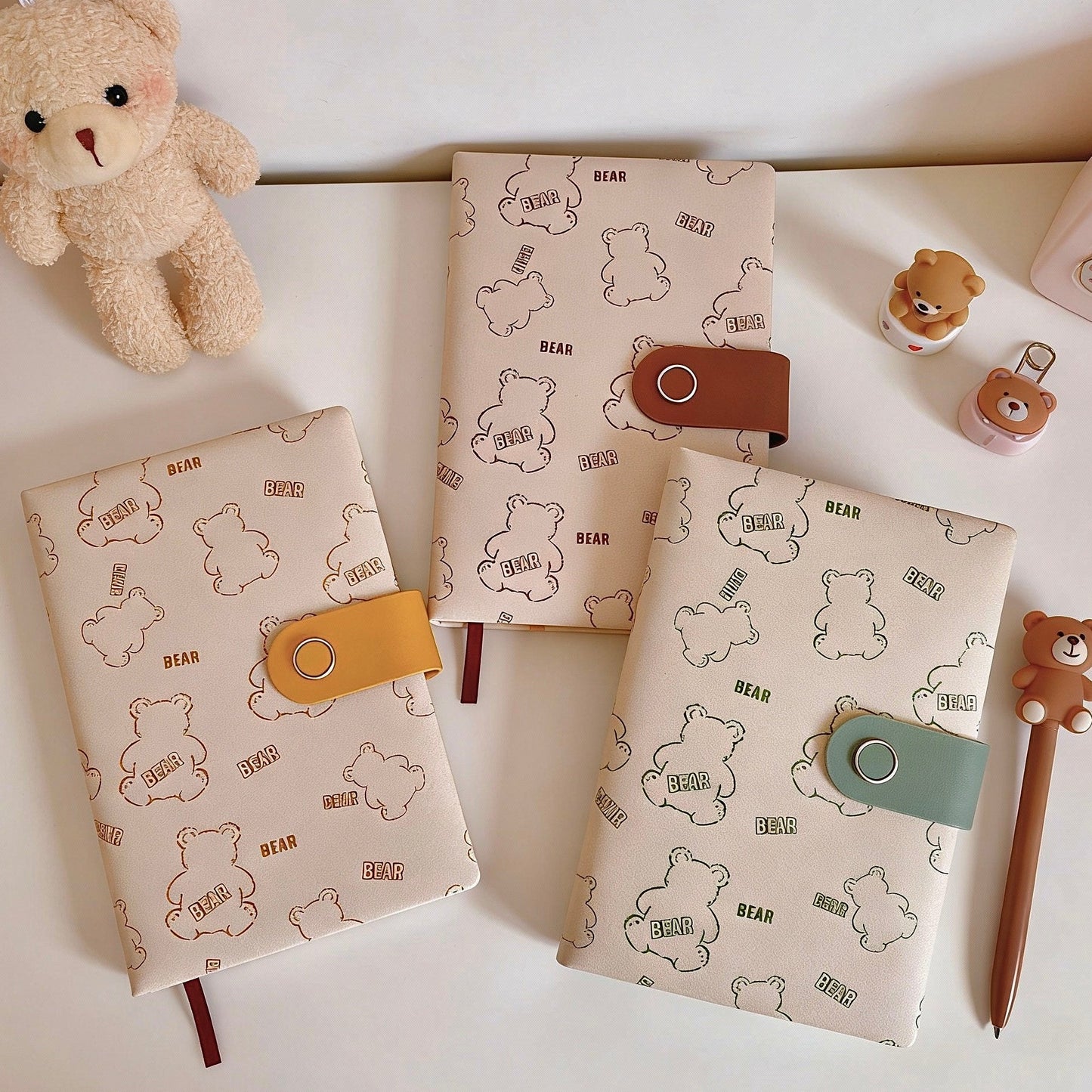 B6 | PU Leather Hardcover | Little Bear Series with Magnetic Closure