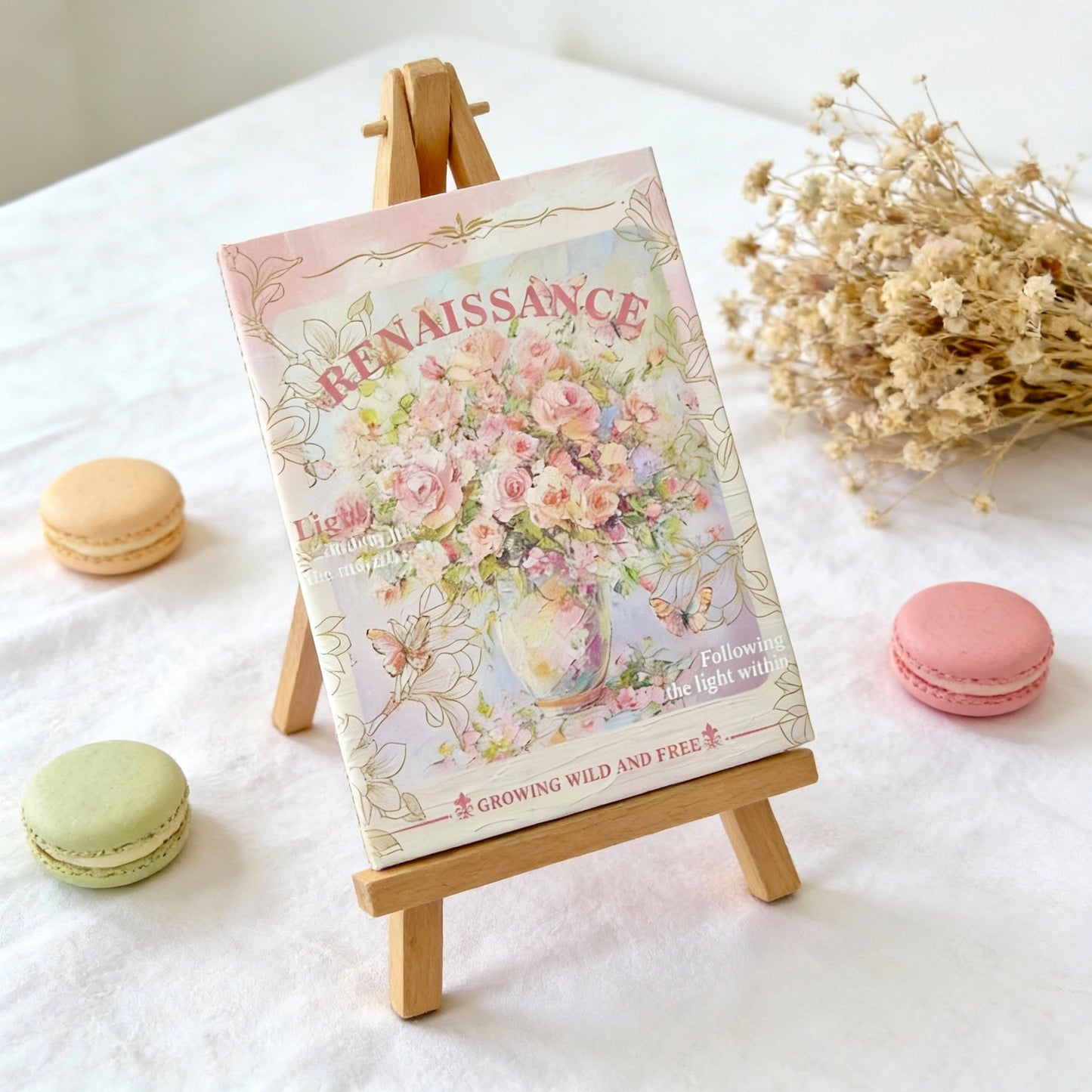 Pocket-Sized Hardcover Mini Notebook | Renaissance Rose Garden Series Mini Journal