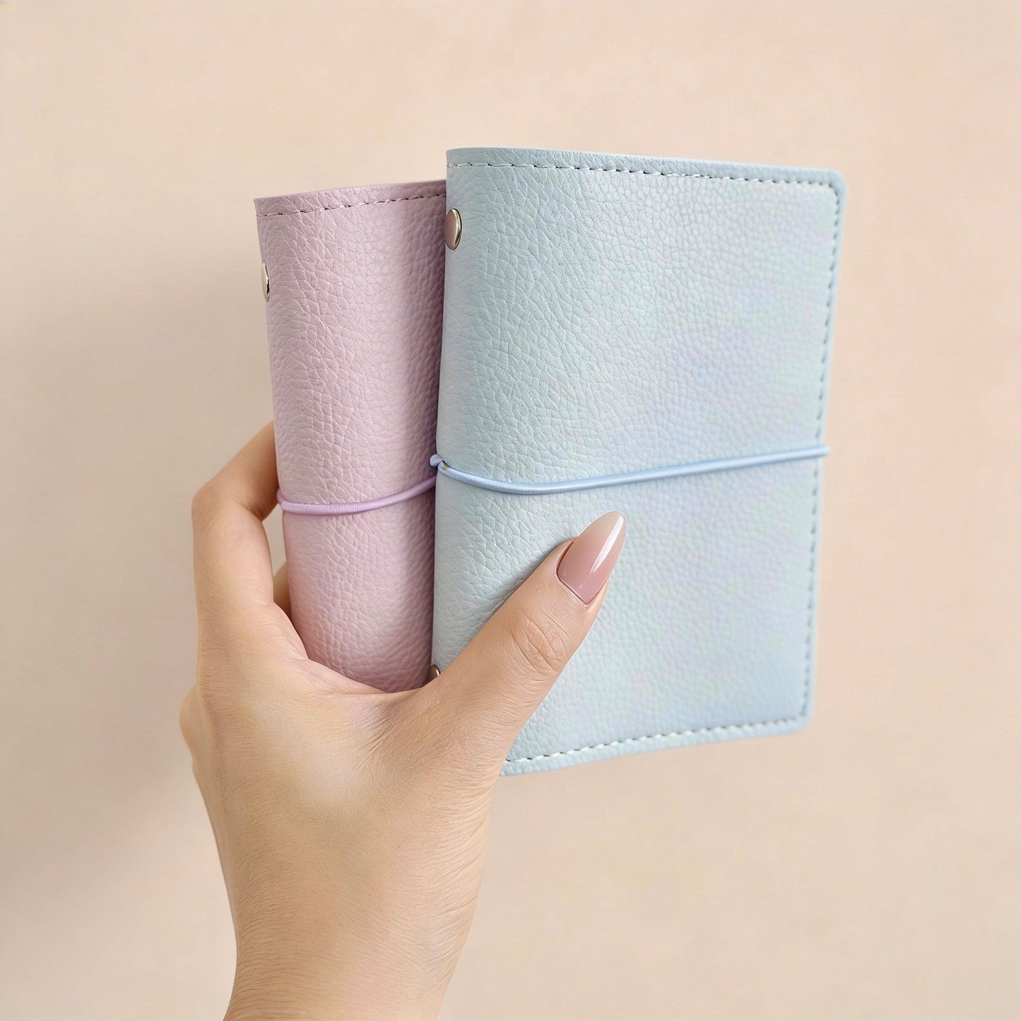 Pocket-Sized Refillable Journal | Litchi-Texture PU Leather | Sweet Daydream Series