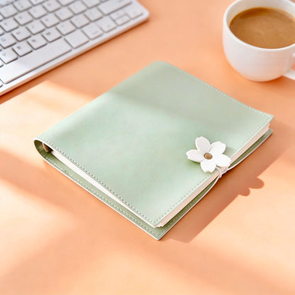 Square Medium-Sized | Soft Faux Leather | The Solitary Flower Series Refillable Notebook