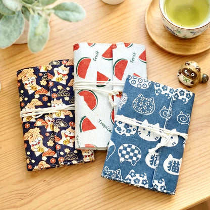 A6 Refillable Notebook | Cotton-Linen Fabric | Petto Garden Series