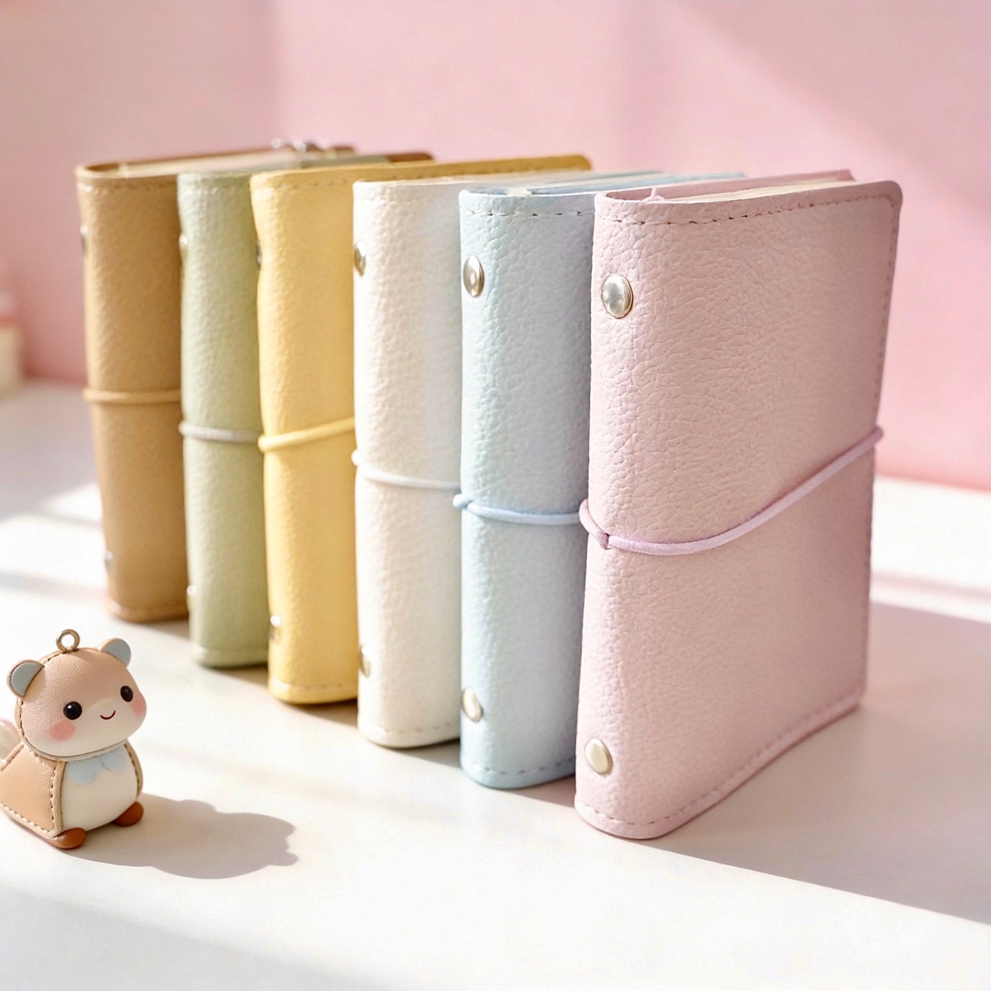 Pocket-Sized Refillable Journal | Litchi-Texture PU Leather | Sweet Daydream Series