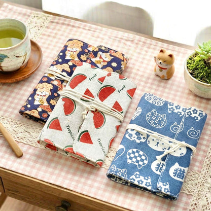 A6 Refillable Notebook | Cotton-Linen Fabric | Petto Garden Series