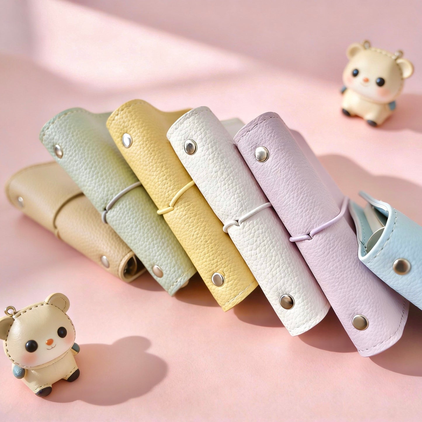 Pocket-Sized Refillable Journal | Litchi-Texture PU Leather | Sweet Daydream Series