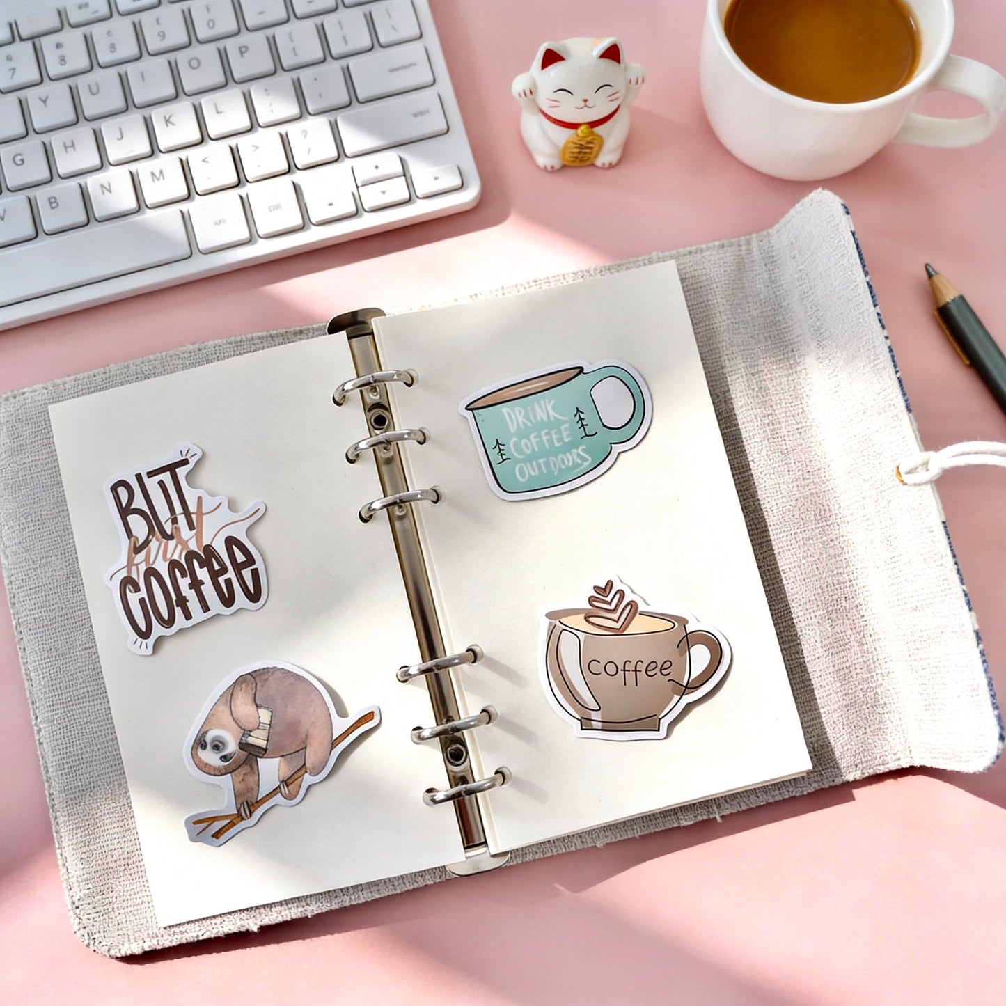 A6 Refillable Notebook | Cotton-Linen Fabric | Petto Garden Series