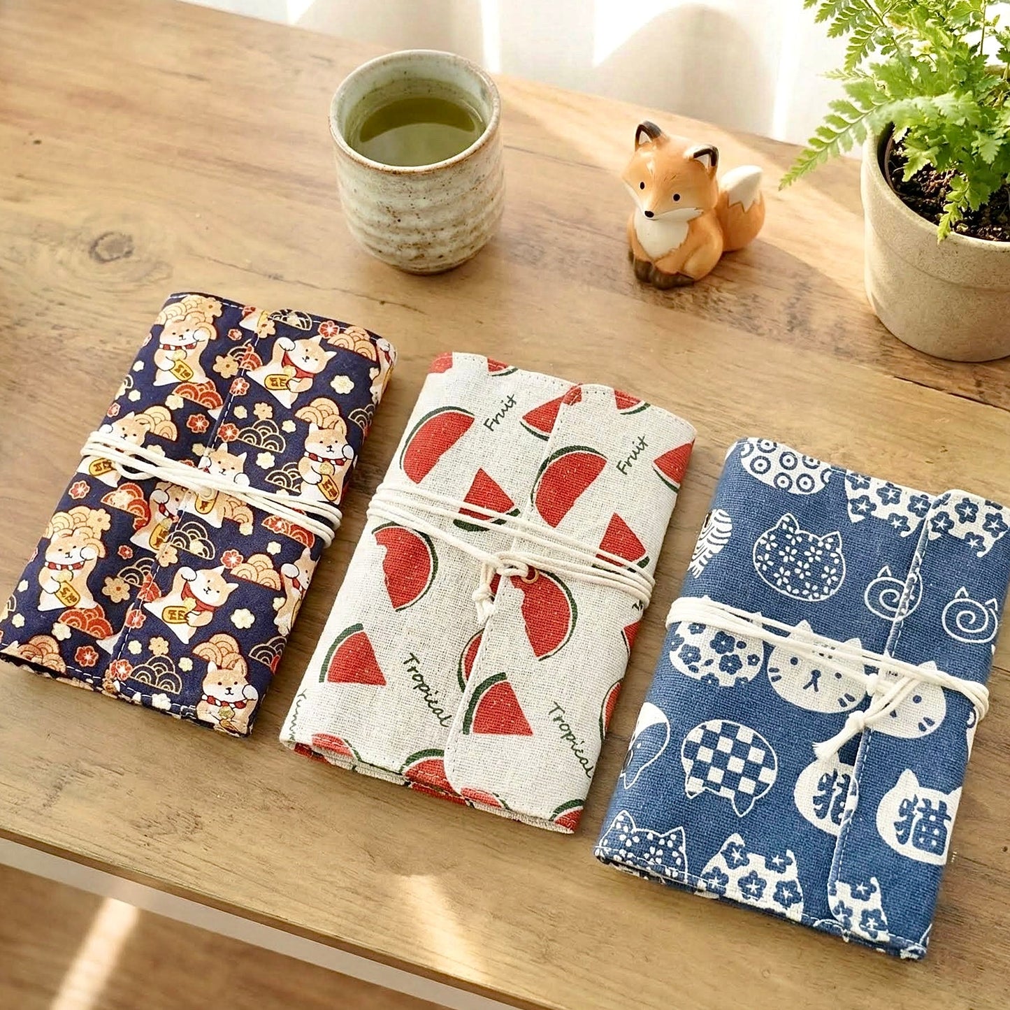 A6 Refillable Notebook | Cotton-Linen Fabric | Petto Garden Series