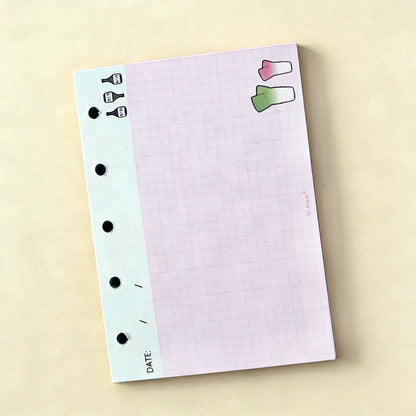 Pocket-Sized (M5) 5-Hole Refill Sheets | Yammy Oishii Days Series
