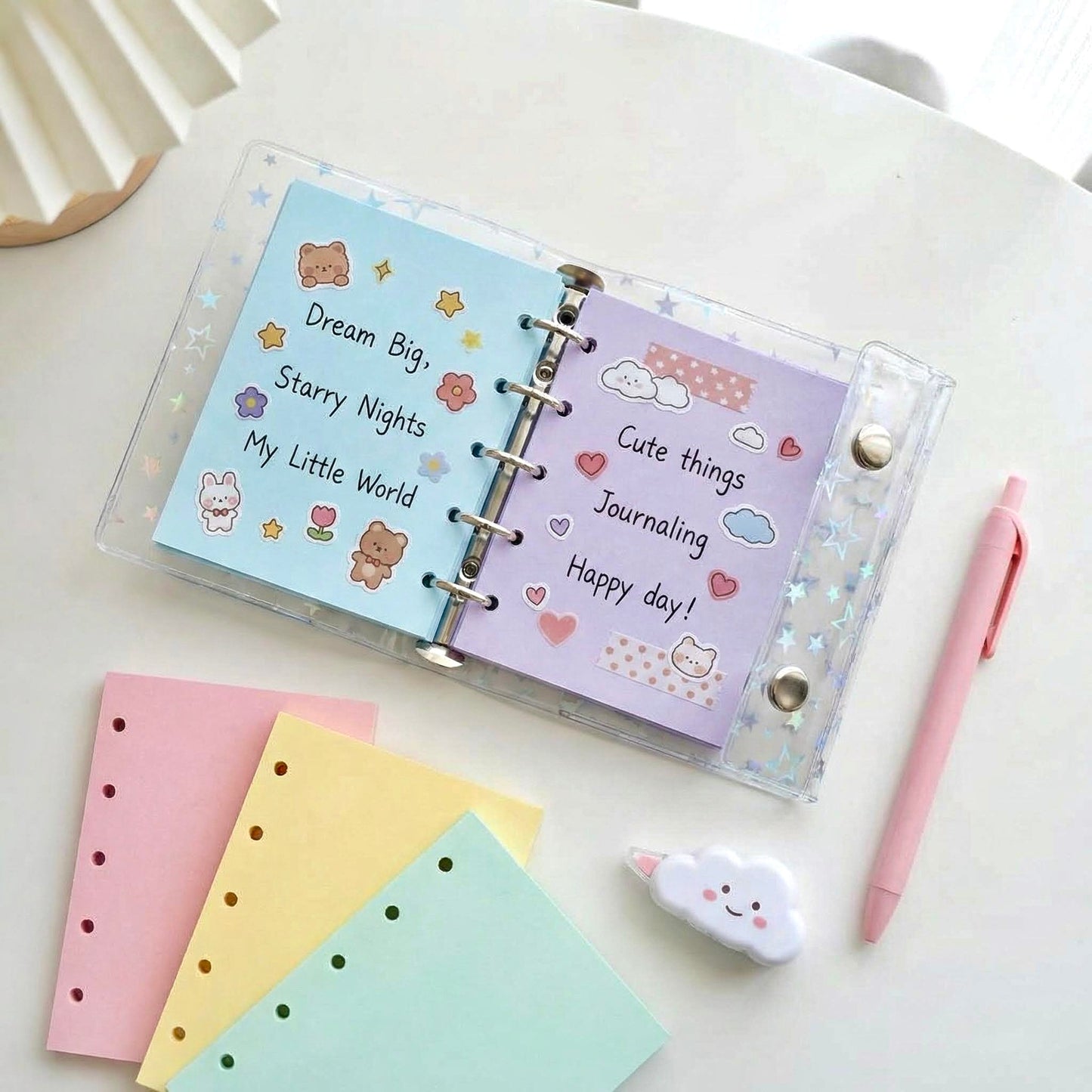 Pocket-Sized (M5) 5-Hole Refill Sheets | Thickened Paper | Essential Color Planner Inserts