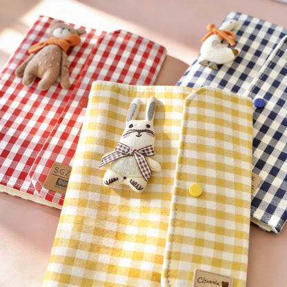 A5 Refillable Notebook | Fabric Cover | Korean-Style Cute Plush Journal Book