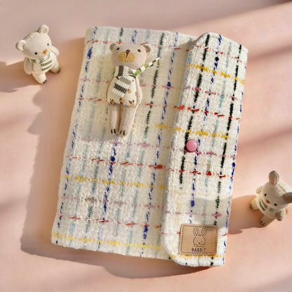 A5 Refillable Notebook | Fabric Cover | Korean-Style Chic Tweed Journal Book
