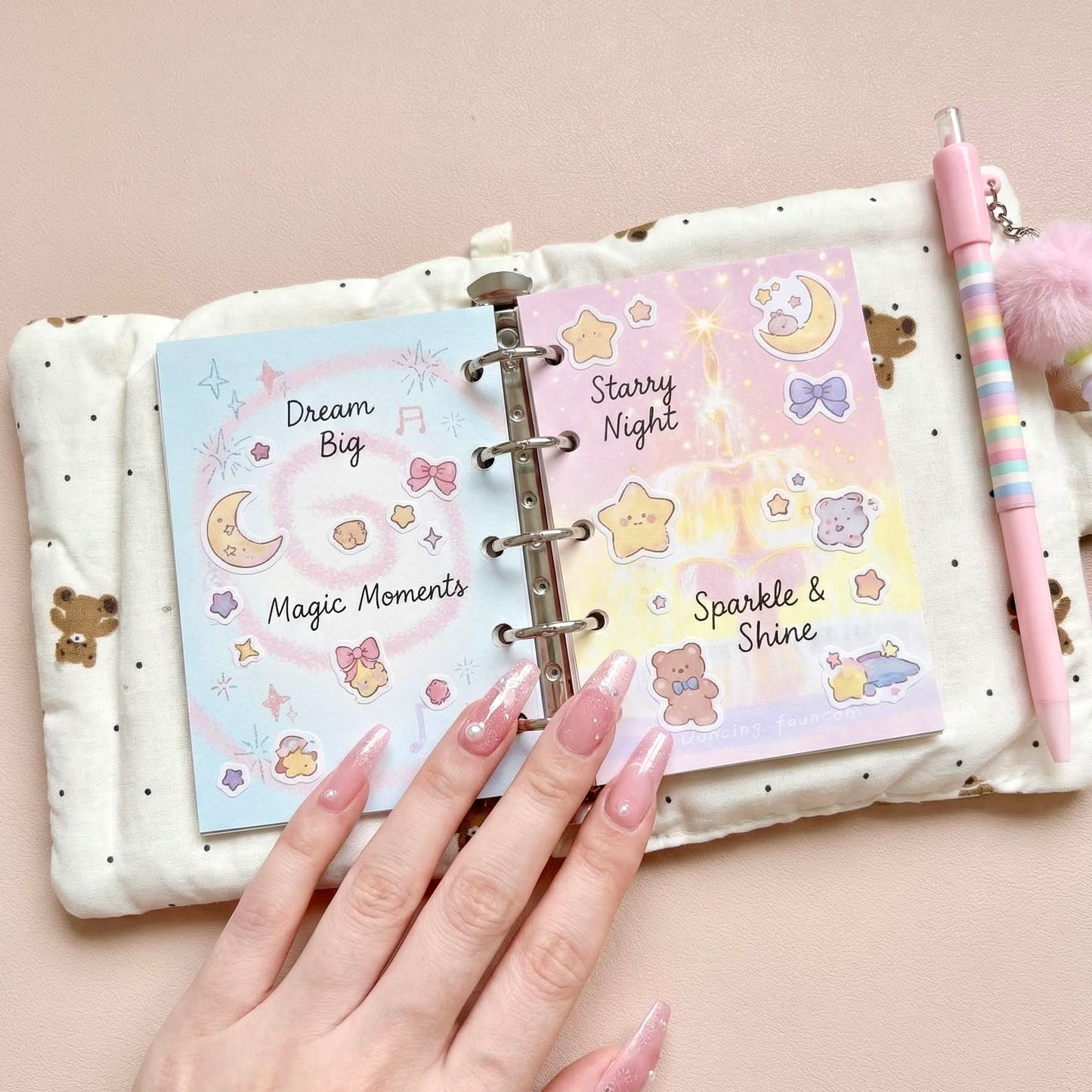 Pocket-Sized (M5) 5-Hole Refill Sheets | Gentle Summer Series