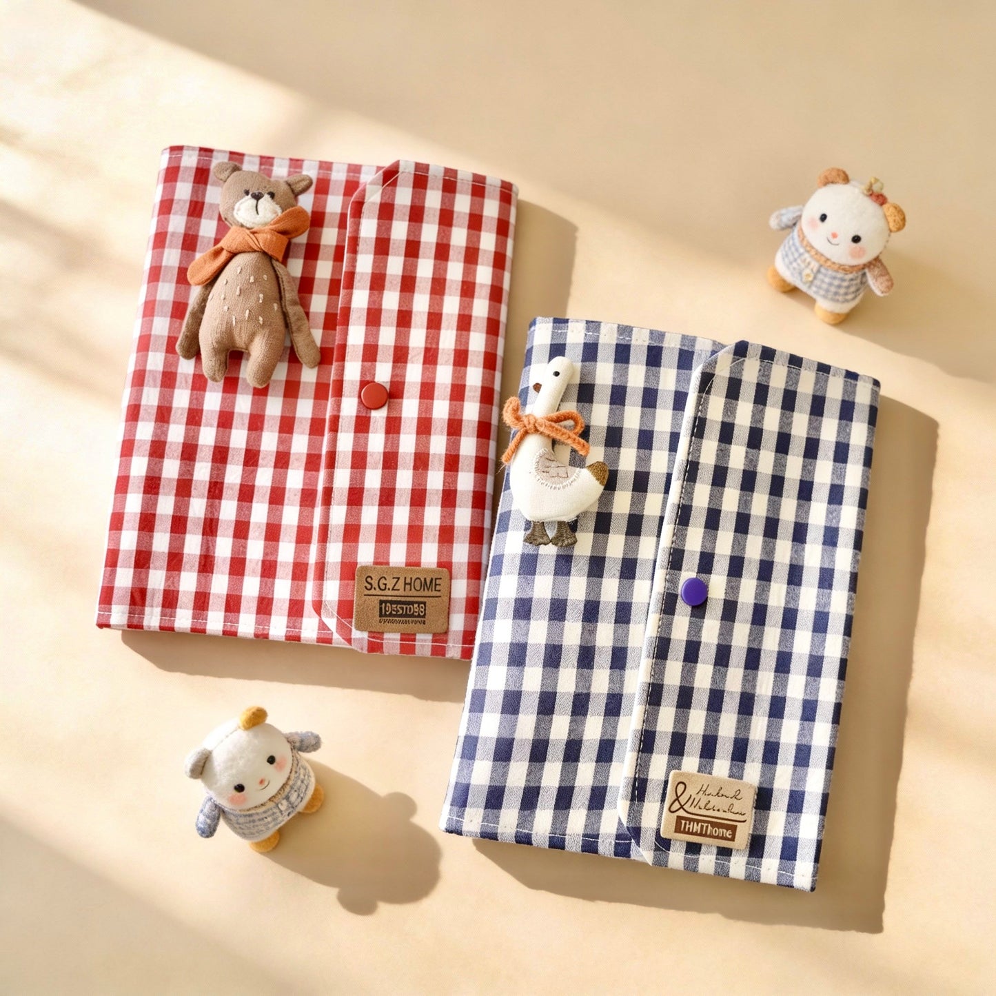 A5 Refillable Notebook | Fabric Cover | Korean-Style Cute Plush Journal Book