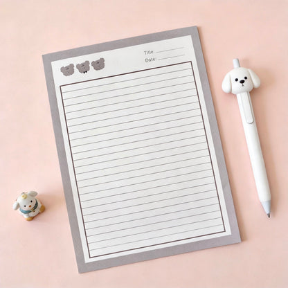 Notepads | High Quality Fluffy Puppy and Friends Collection  | Extra Large-B5