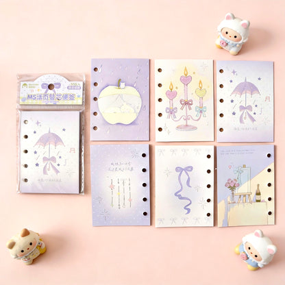 Pocket-Sized (M5) 5-Hole Refill Sheets | Gentle Summer Series