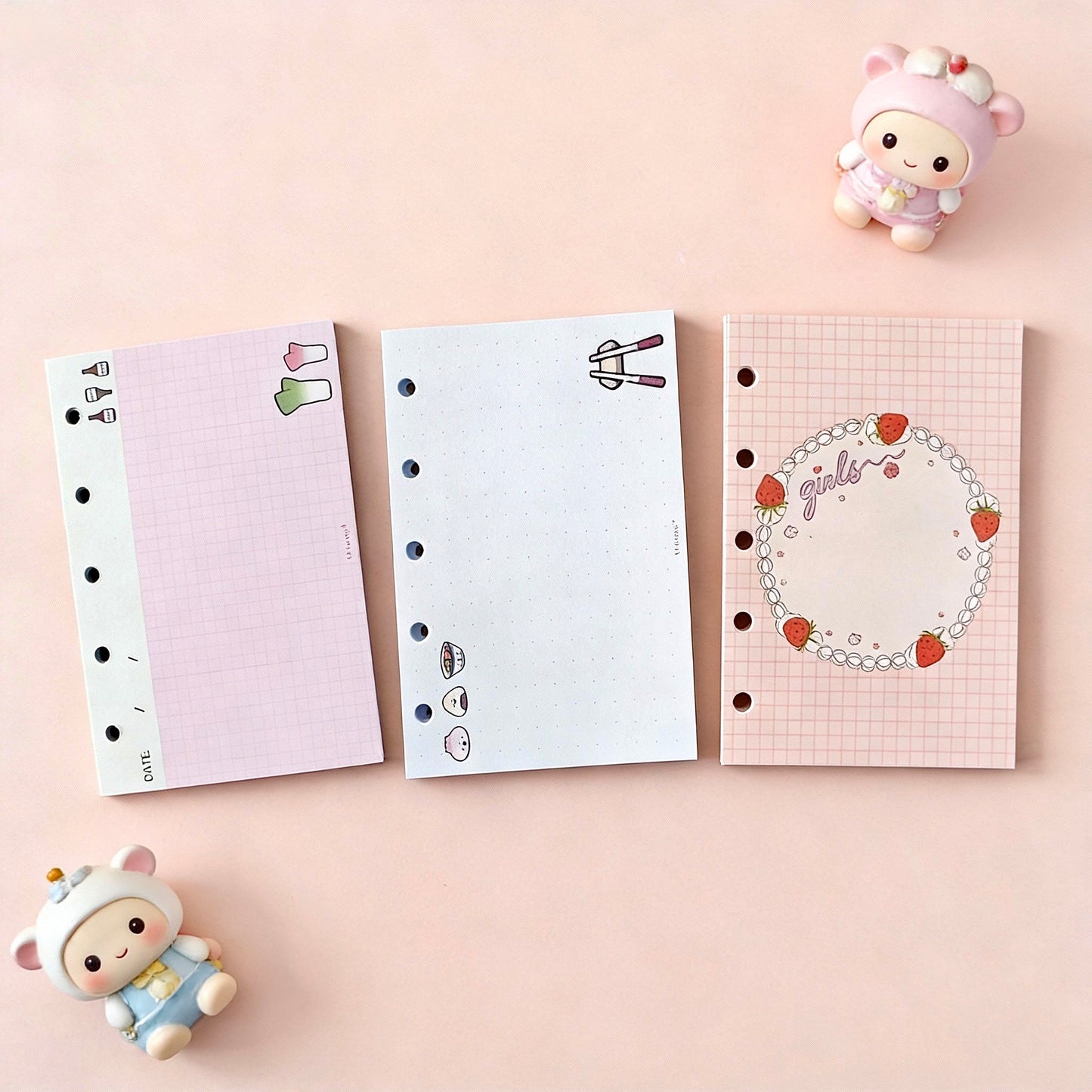 Pocket-Sized (M5) 5-Hole Refill Sheets | Yammy Oishii Days Series