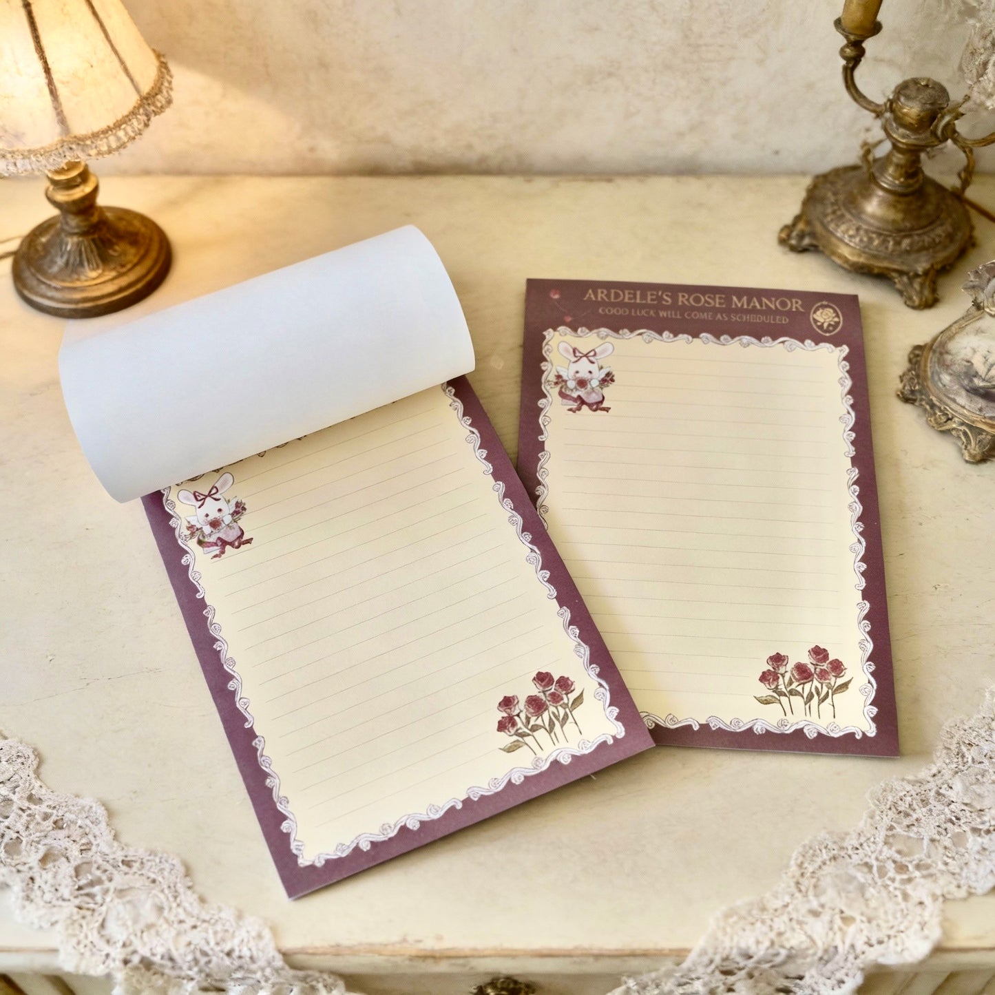 Notepads | High Quality Bunny Rose Manor Collection | Extra Large-B5