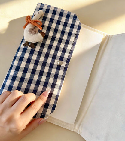 A5 Refillable Notebook | Fabric Cover | Korean-Style Cute Plush Journal Book