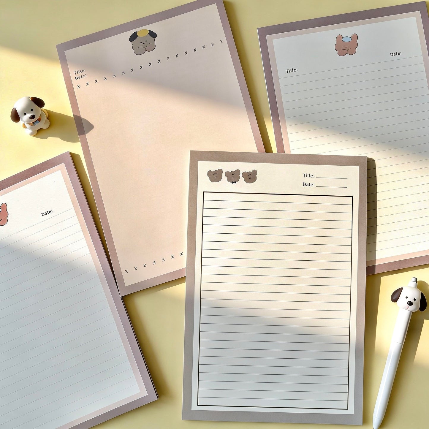 Notepads | High Quality Fluffy Puppy and Friends Collection  | Extra Large-B5