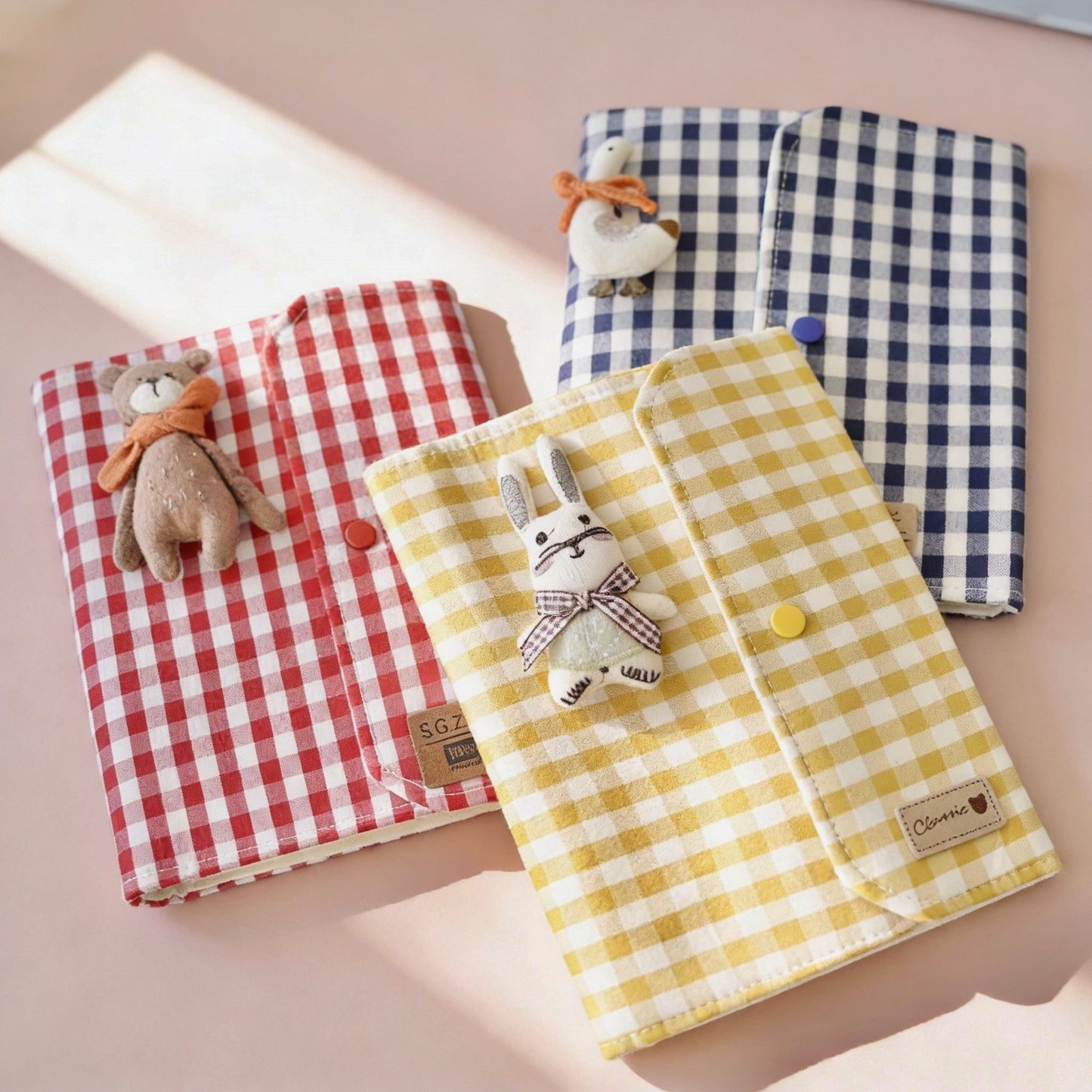 A5 Refillable Notebook | Fabric Cover | Korean-Style Cute Plush Journal Book