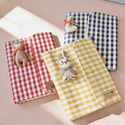 A5 Refillable Notebook | Fabric Cover | Korean-Style Cute Plush Journal Book