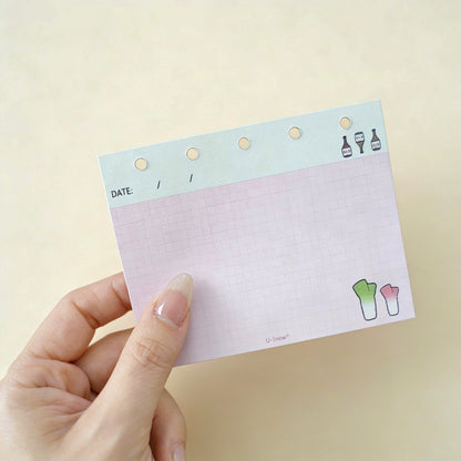 Pocket-Sized (M5) 5-Hole Refill Sheets | Yammy Oishii Days Series