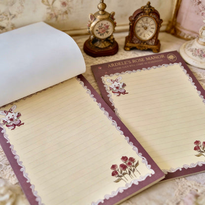 Notepads | High Quality Bunny Rose Manor Collection | Extra Large-B5