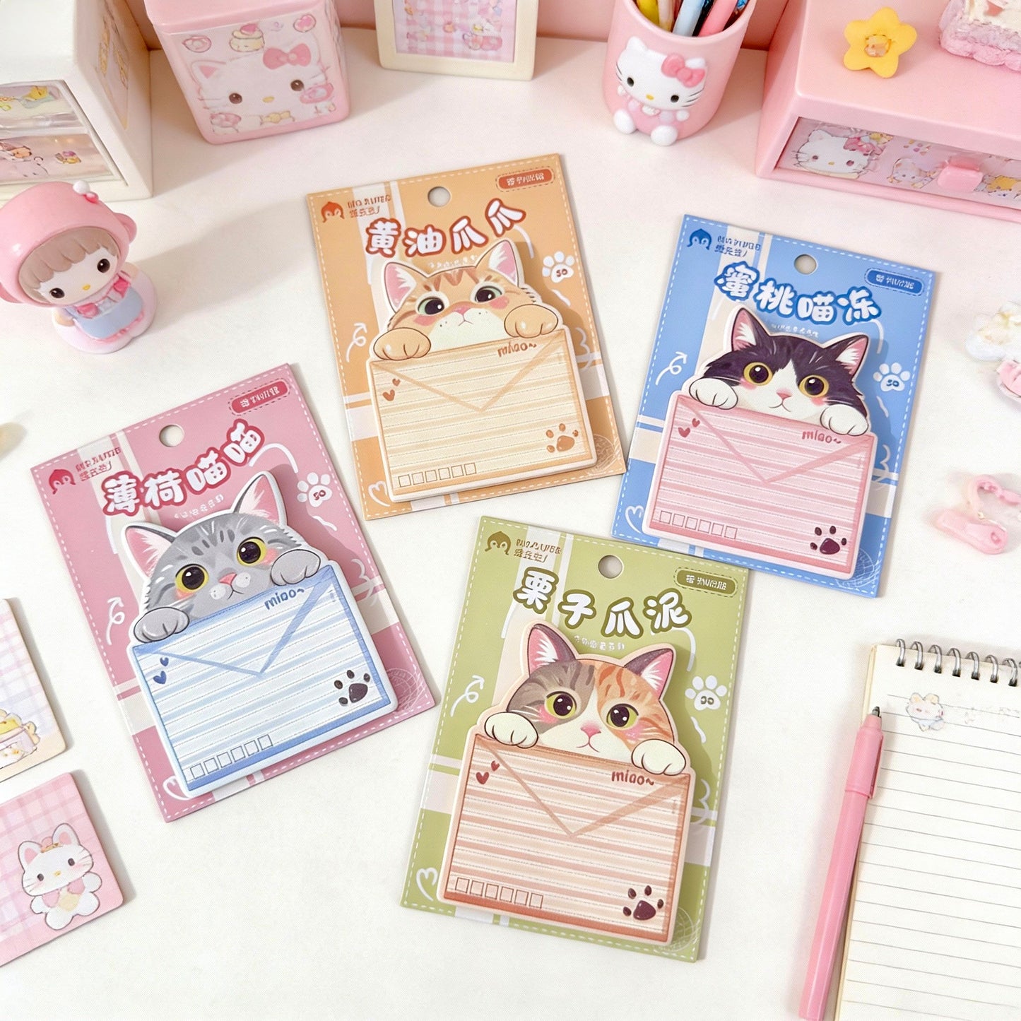 Kitty Post Office Sticky Notes