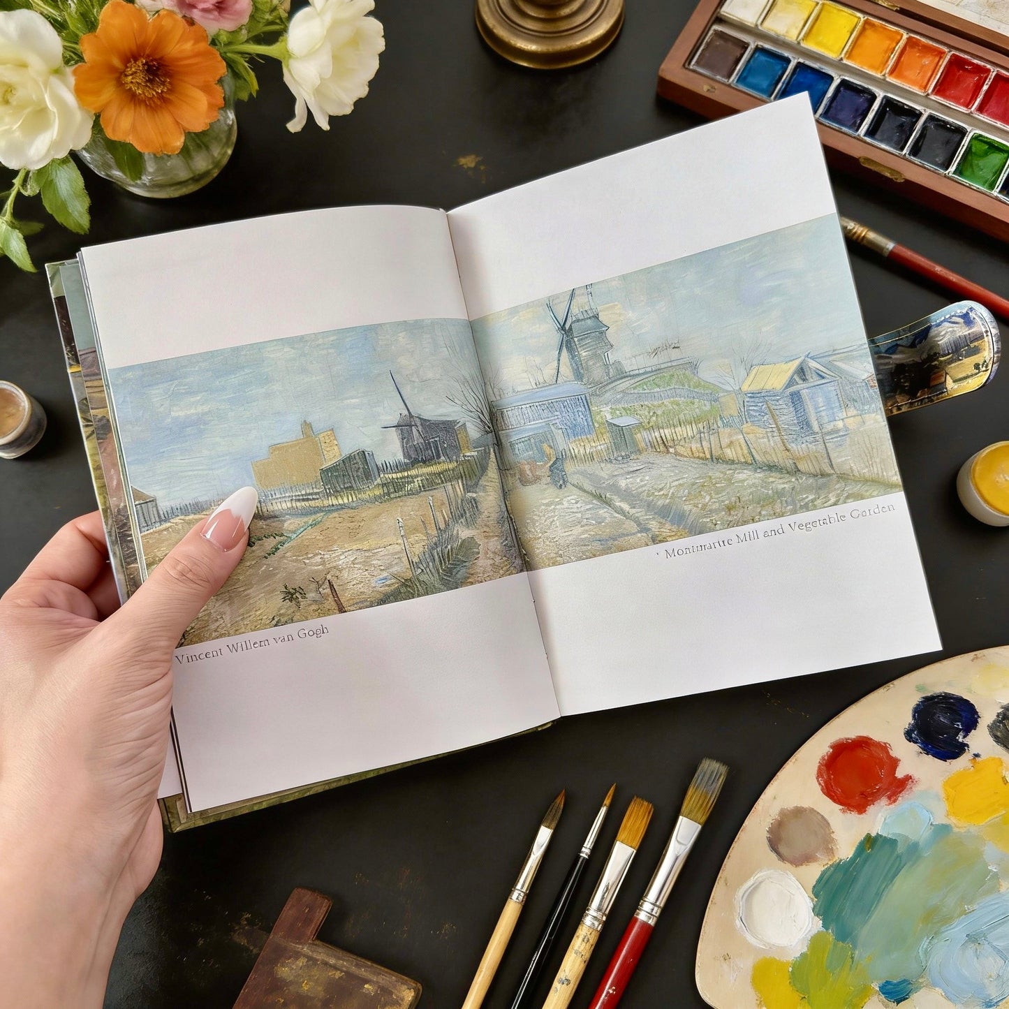 Hardcover | Colorful Sheets Notebook | Van Gogh and Monet Masterpiece Series