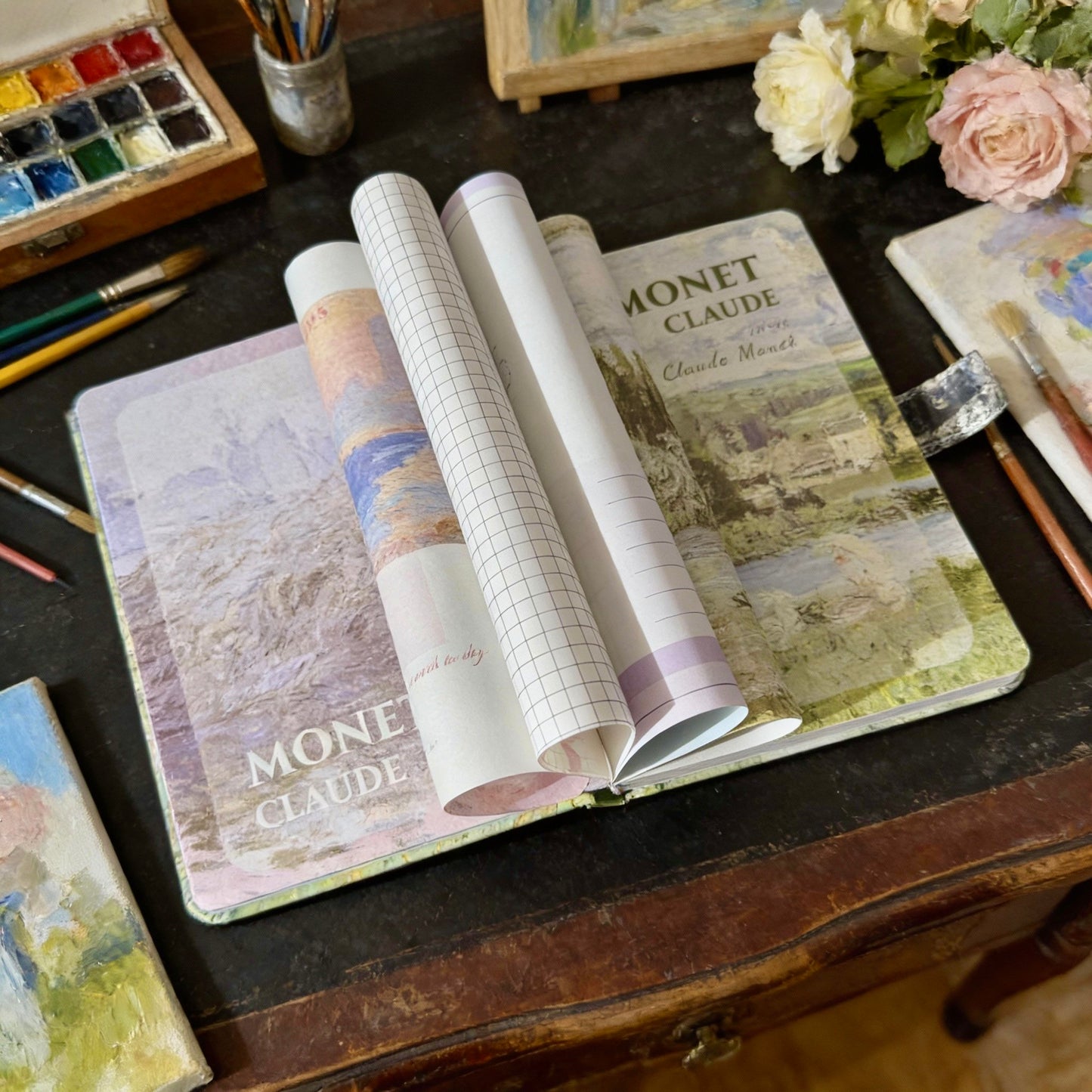 Hardcover | Colorful Sheets Notebook | Van Gogh and Monet Masterpiece Series