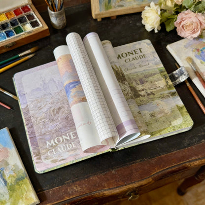 Hardcover | Colorful Sheets Notebook | Van Gogh and Monet Masterpiece Series