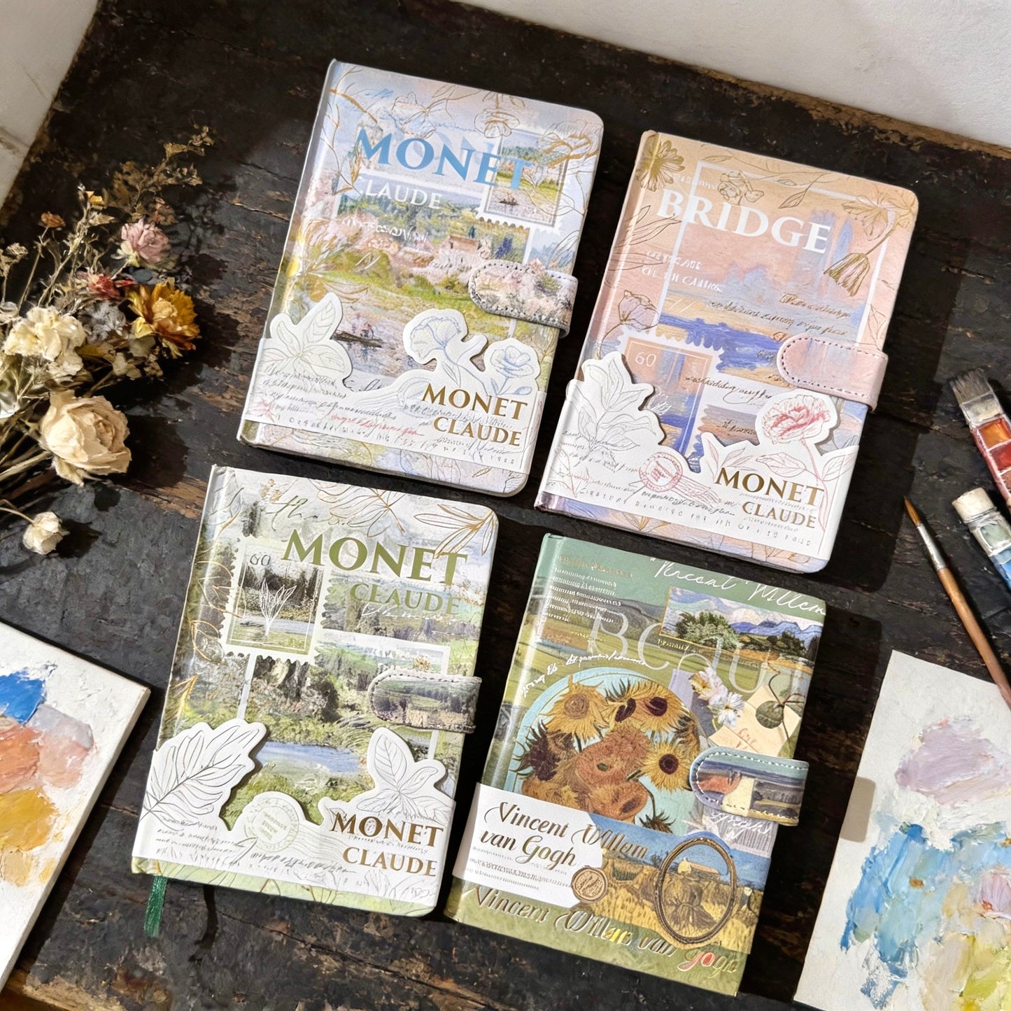 Hardcover | Colorful Sheets Notebook | Van Gogh and Monet Masterpiece Series