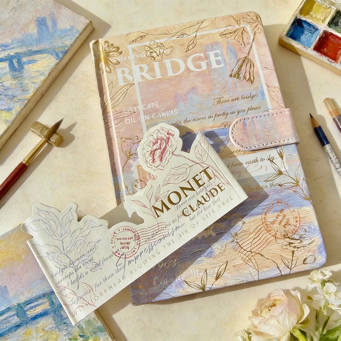 Hardcover | Colorful Sheets Notebook | Van Gogh and Monet Masterpiece Series