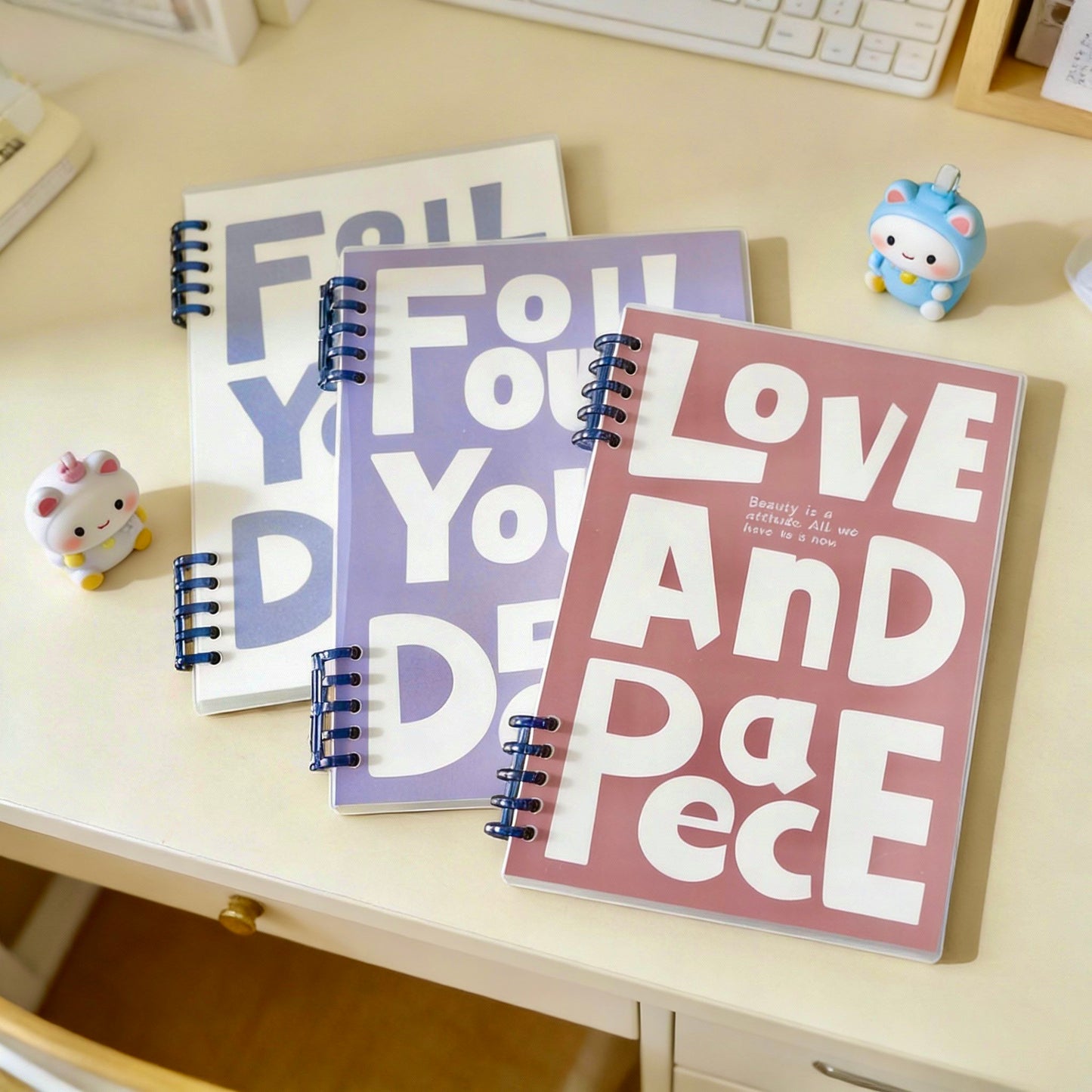 A5 | Matte PP Cover | Love and Peace Series Creative Binder Notebook