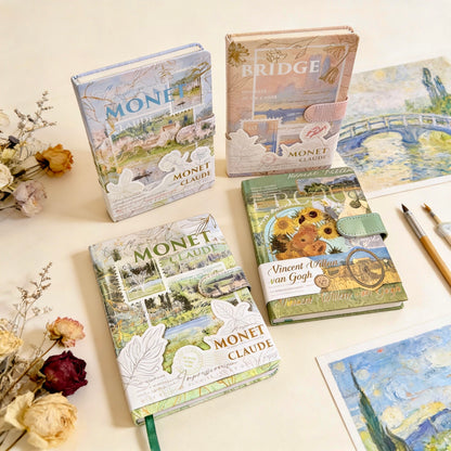 Hardcover | Colorful Sheets Notebook | Van Gogh and Monet Masterpiece Series