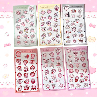 Sticker Set (6 Sheets) - Korean-style Adorable Minis