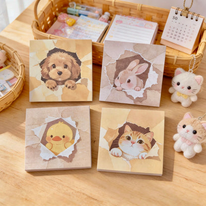 Trio Memo Pad Set - Peek-A-Boo Critters Series