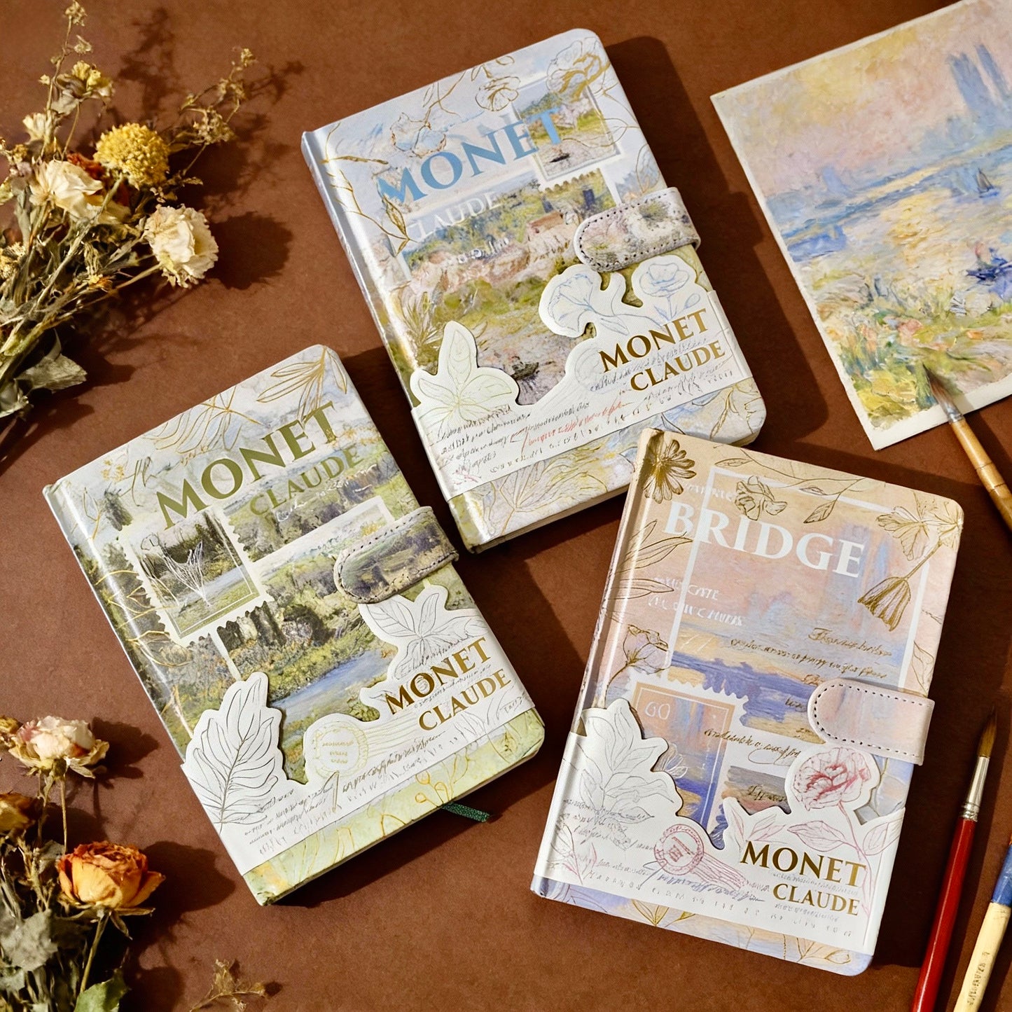 Hardcover | Colorful Sheets Notebook | Van Gogh and Monet Masterpiece Series