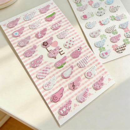 3D Puffy Foam Stickers | Wings of Solitude