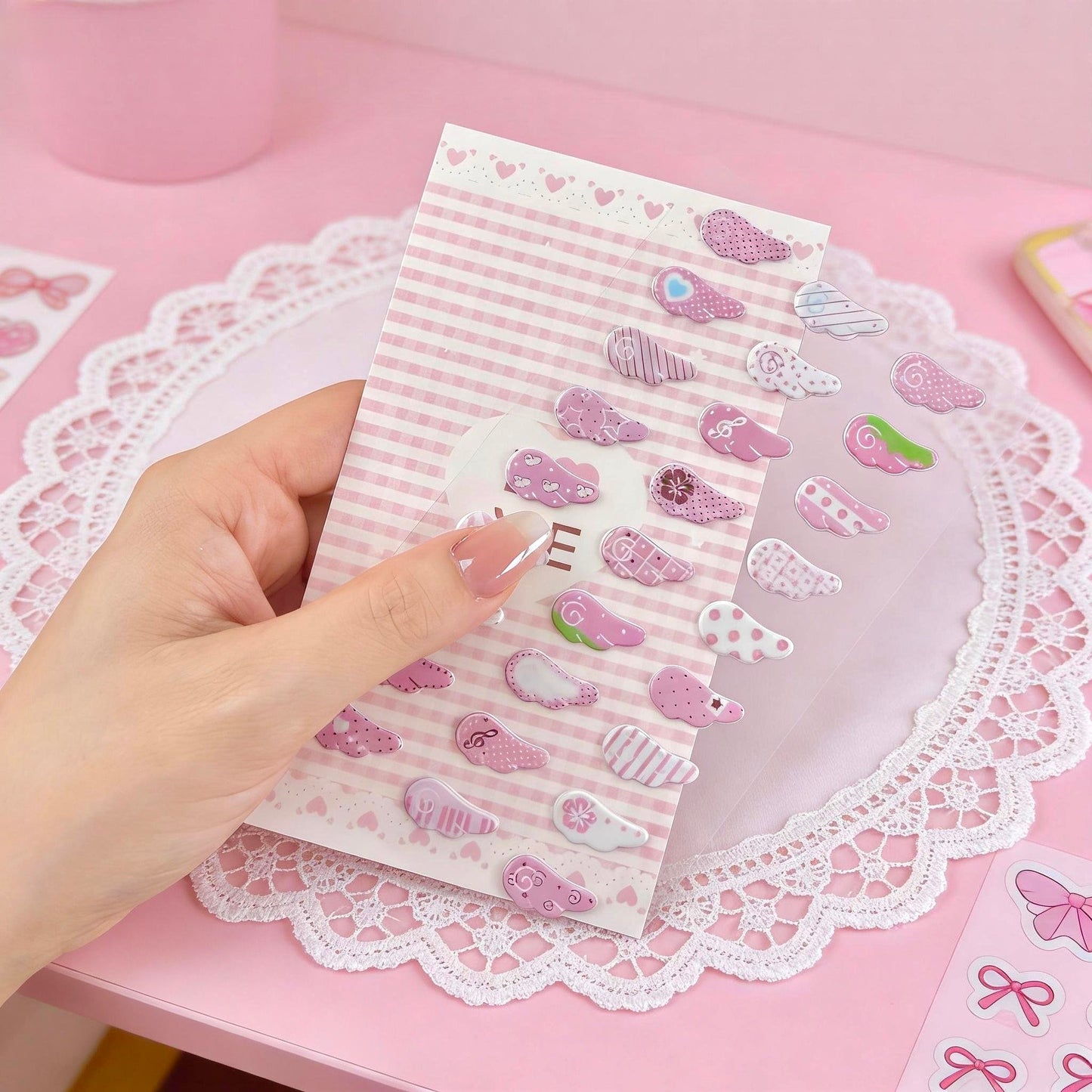 3D Puffy Foam Stickers | Wings of Solitude
