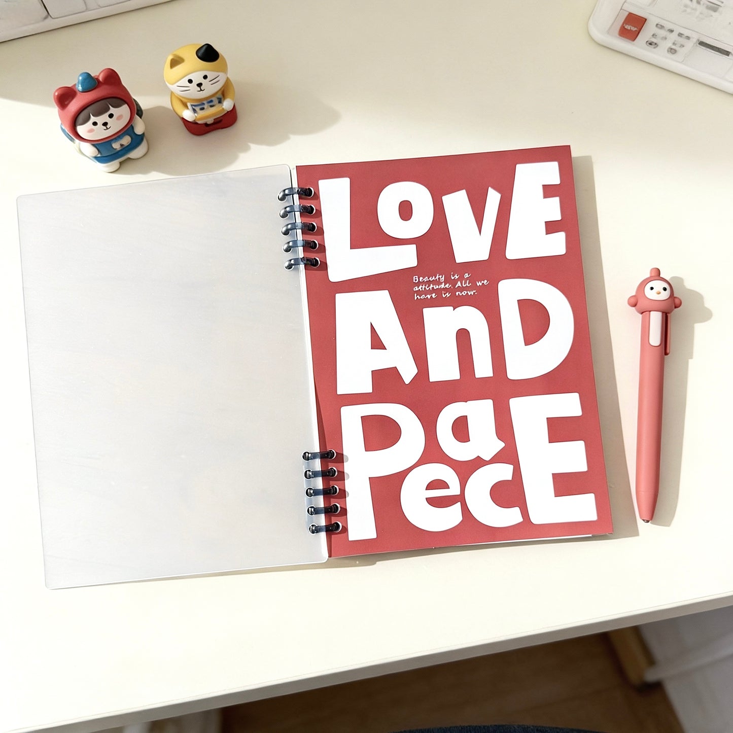 A5 | Matte PP Cover | Love and Peace Series Creative Binder Notebook