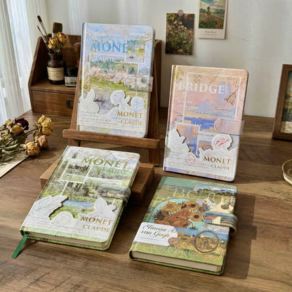 Hardcover | Colorful Sheets Notebook | Van Gogh and Monet Masterpiece Series