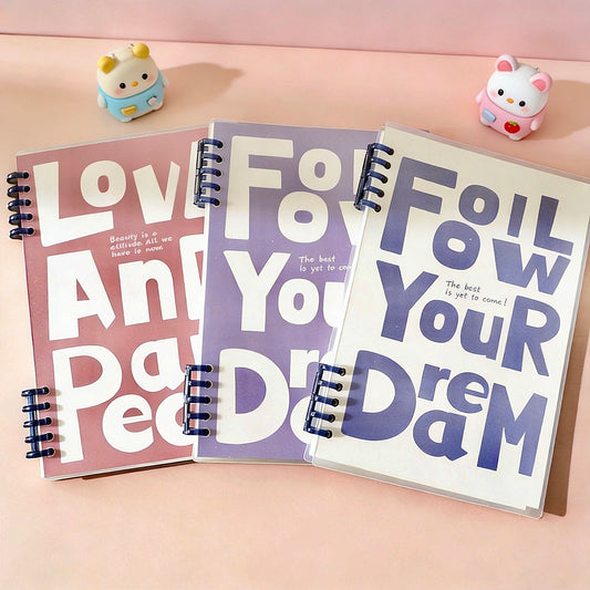 A5 | Matte PP Cover | Love and Peace Series Creative Binder Notebook