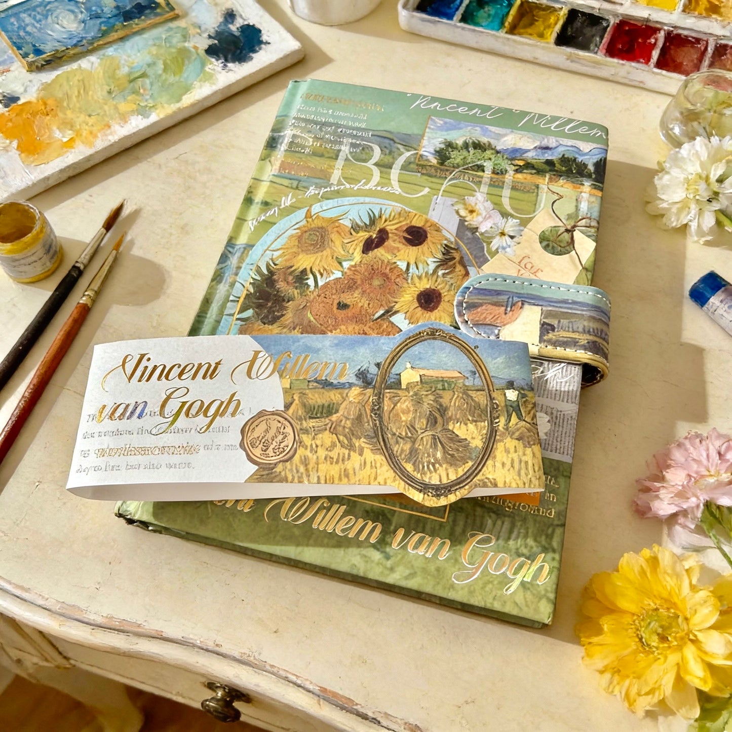 Hardcover | Colorful Sheets Notebook | Van Gogh and Monet Masterpiece Series
