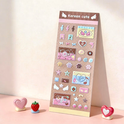 3D Puffy Foam Stickers | Korean Style Mini Frame