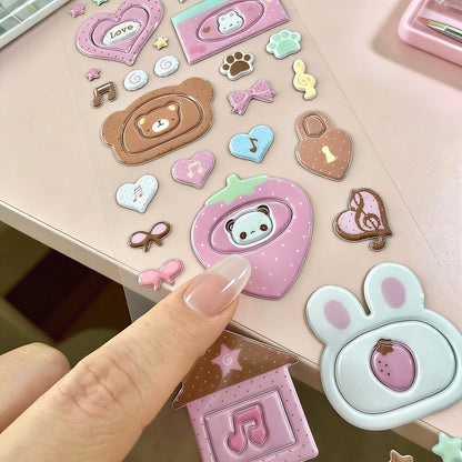 3D Puffy Foam Stickers | Korean Style Mini Frame