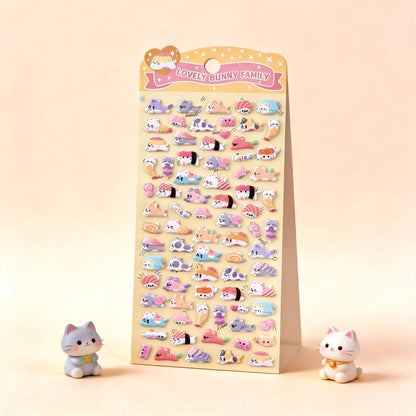 3D Puffy Foam Stickers | Korean-style Mini Tiny Cuties