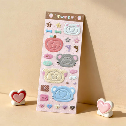 3D Puffy Foam Stickers | Korean Style Mini Frame