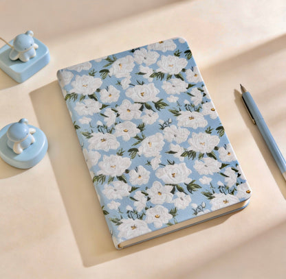 A5/A6 | Fabric Hardcover | Plain Notebook - Japanese-style Floral, Flower Blossom