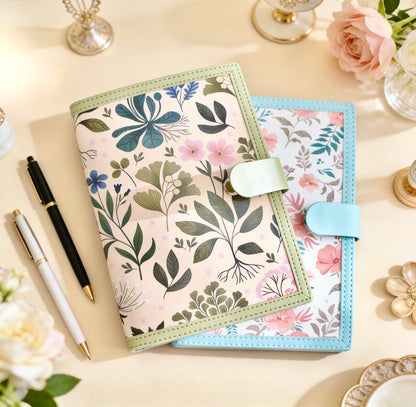 A5 | PU Leather Hardcover | Royal Botanical Series Notebook with Magnetic Closure